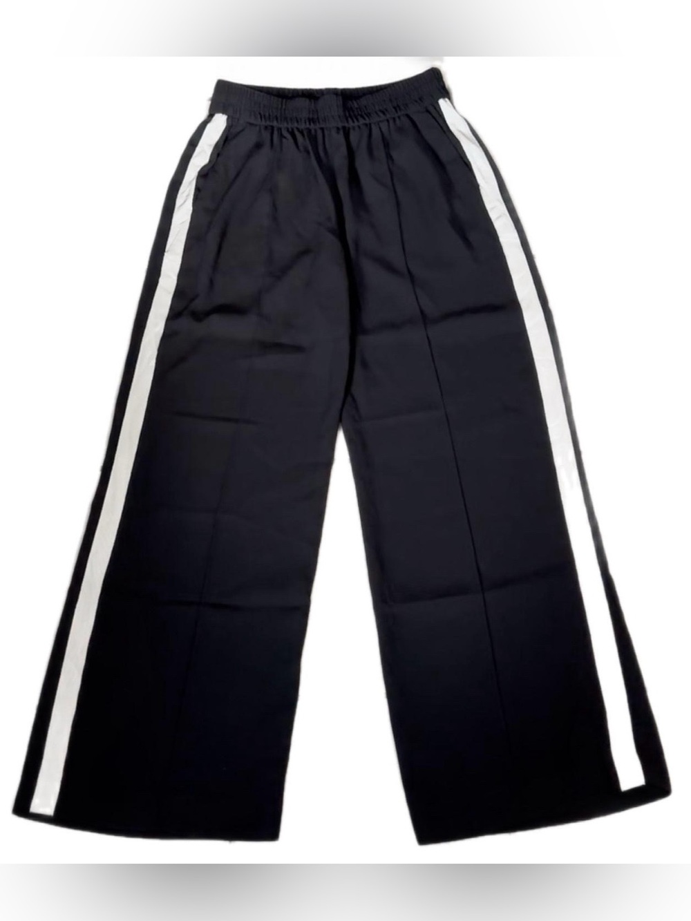 Express Black Track Pants with White Side Stripes For Women